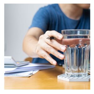 drink water at desk