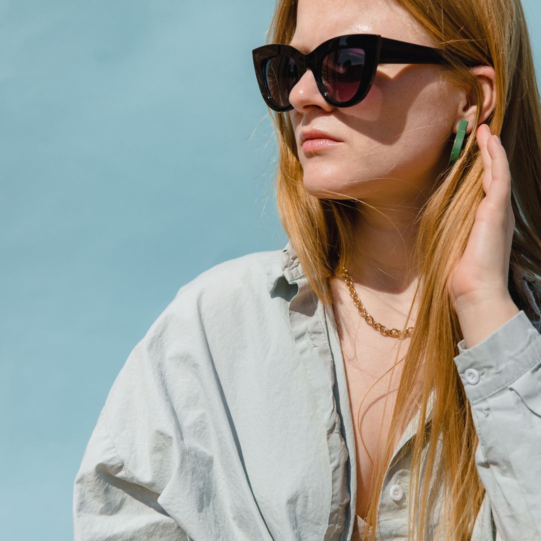 woman wearing sunglasses